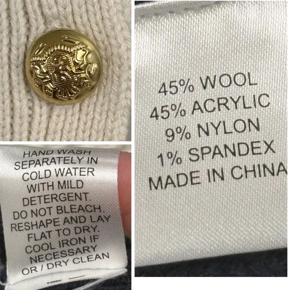 Tuckernuck Navy Striped Sankaty Cable Knit Chunky Nautical Sweater Size Large - Picture 10 of 13